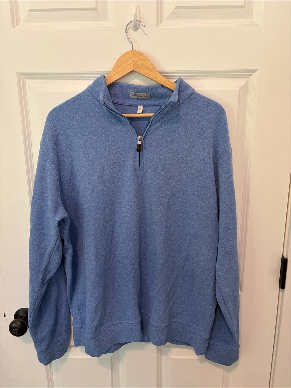 Peter Millar Light Blue Quarter-Zip Sweater